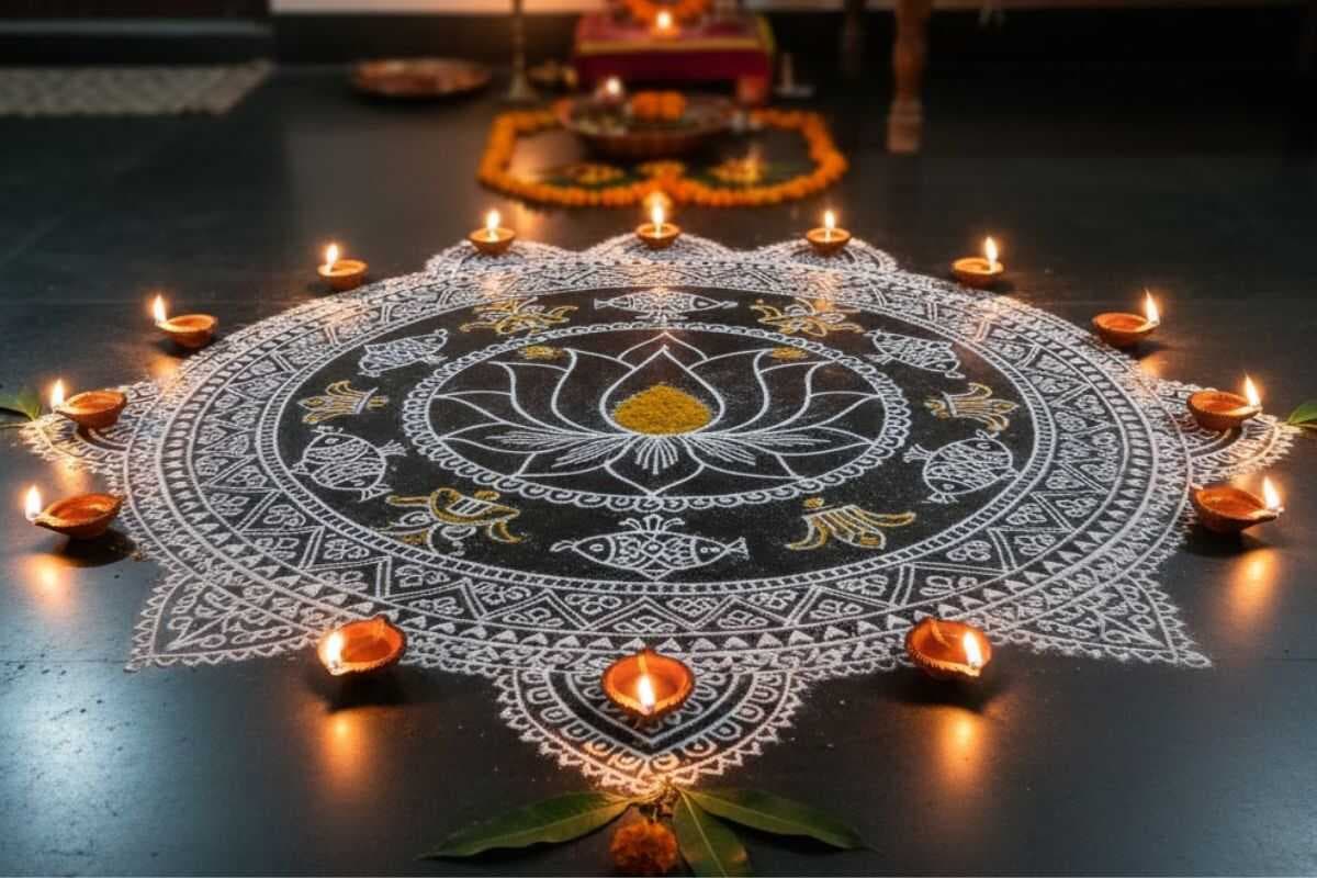 Govardhan Puja Rangoli Design