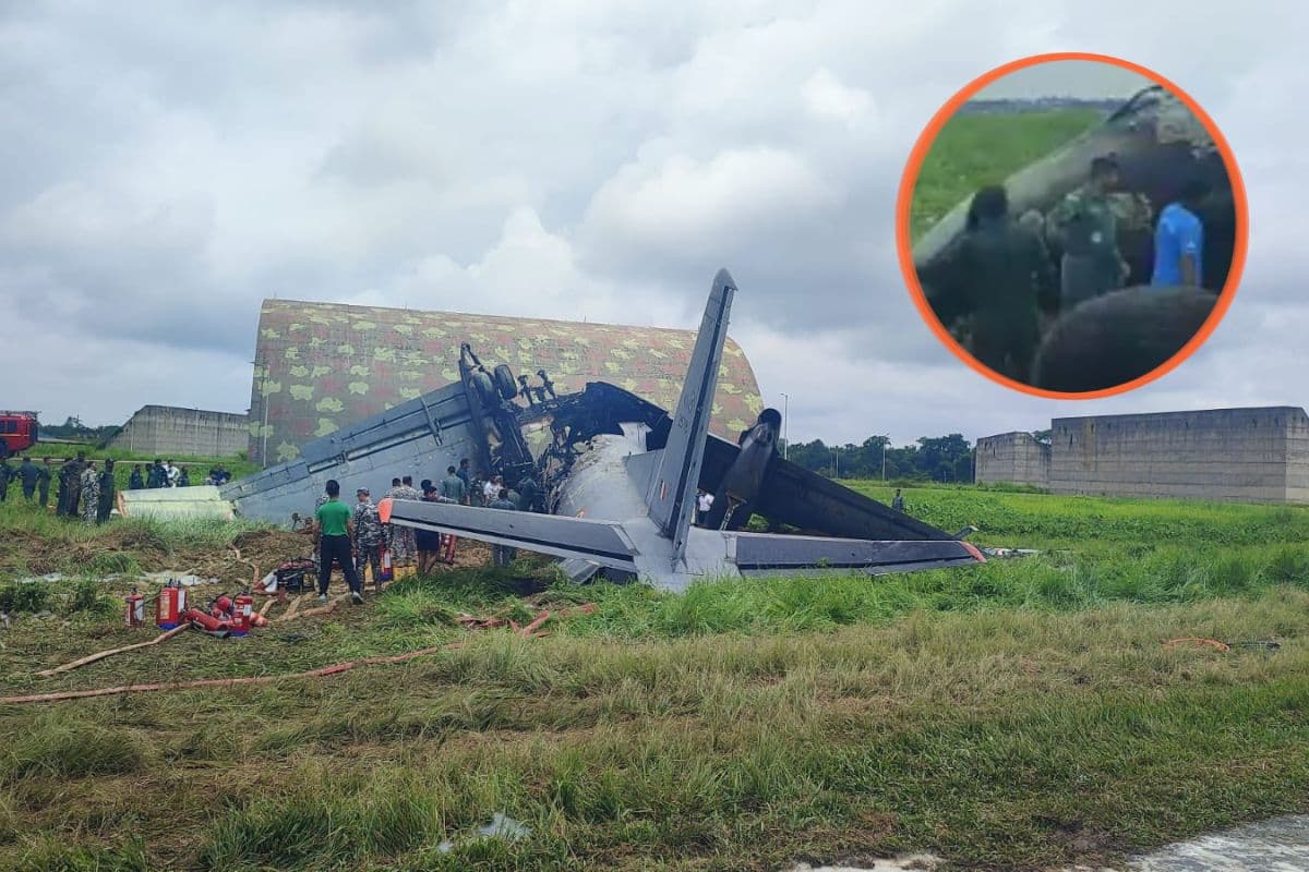 लैंडिंग के वक्त असम के जोरहाट में भारतीय वायुसेना का AN-32 विमान दुर्घटनाग्रस्त
