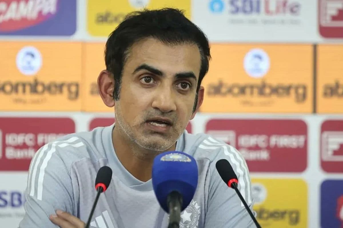 head coach gautam gambhir during press conference head coach gautam gambhir during press conference