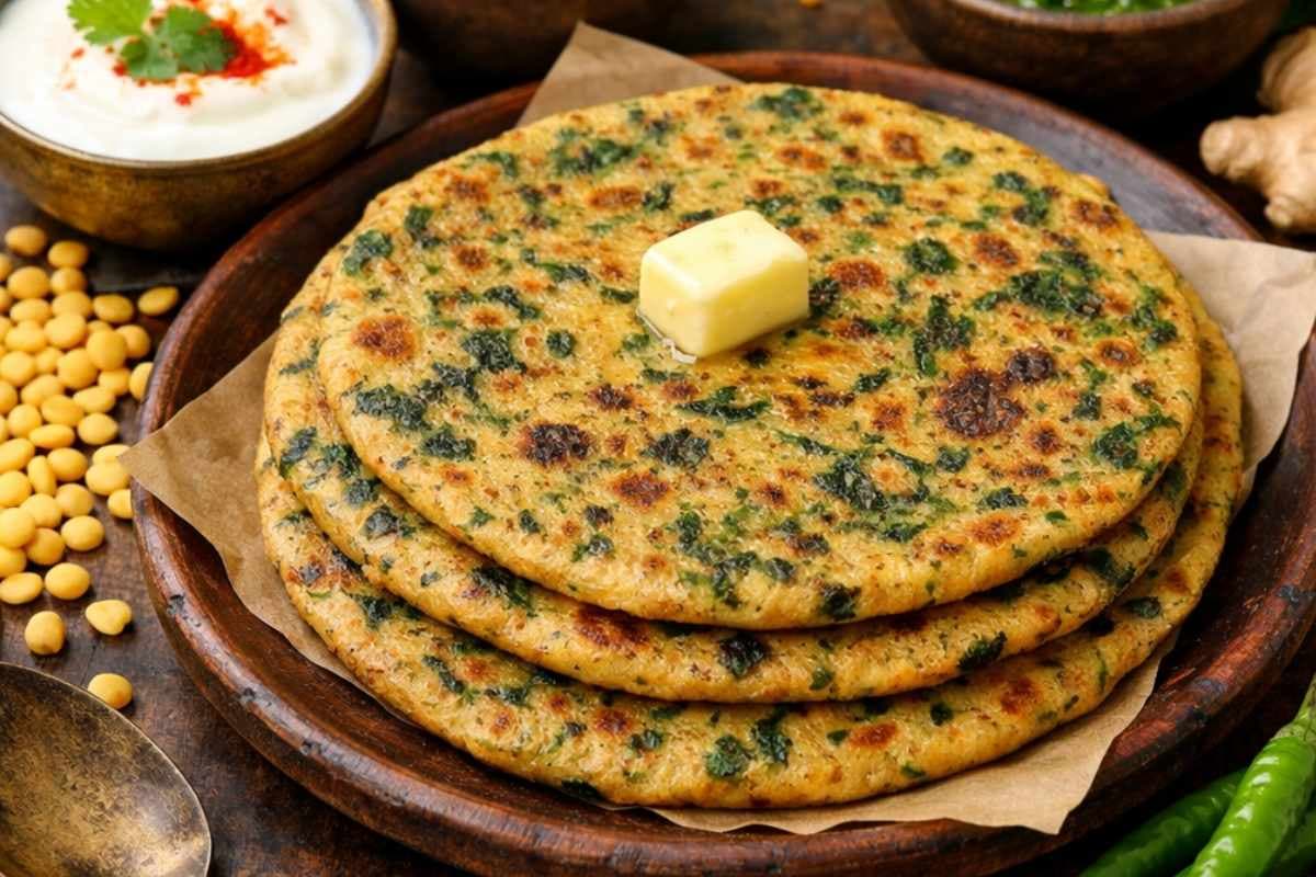 सर्दियों में बनाएं गरमा-गरम चना दाल पालक पराठा, खाकर आएगा मजा