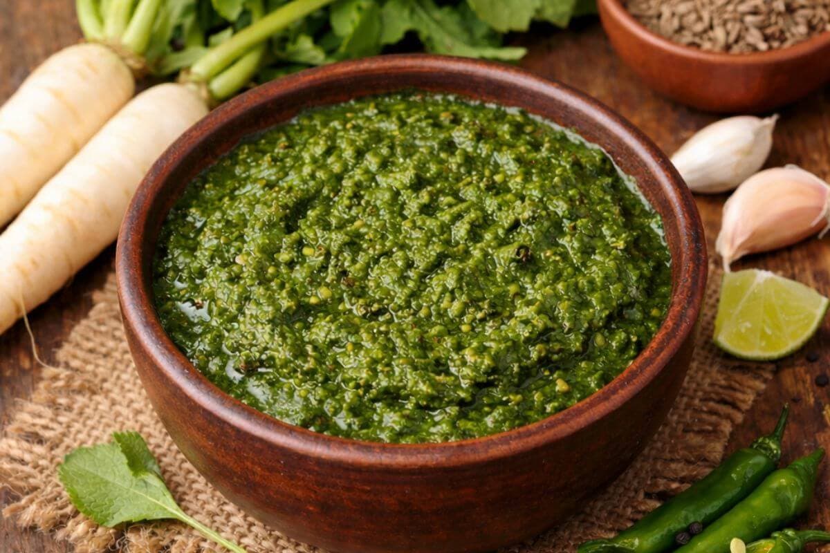 घर पर आसान स्टेप्स में बनाएं मूली पत्ता-हरा धनिया की चटनी