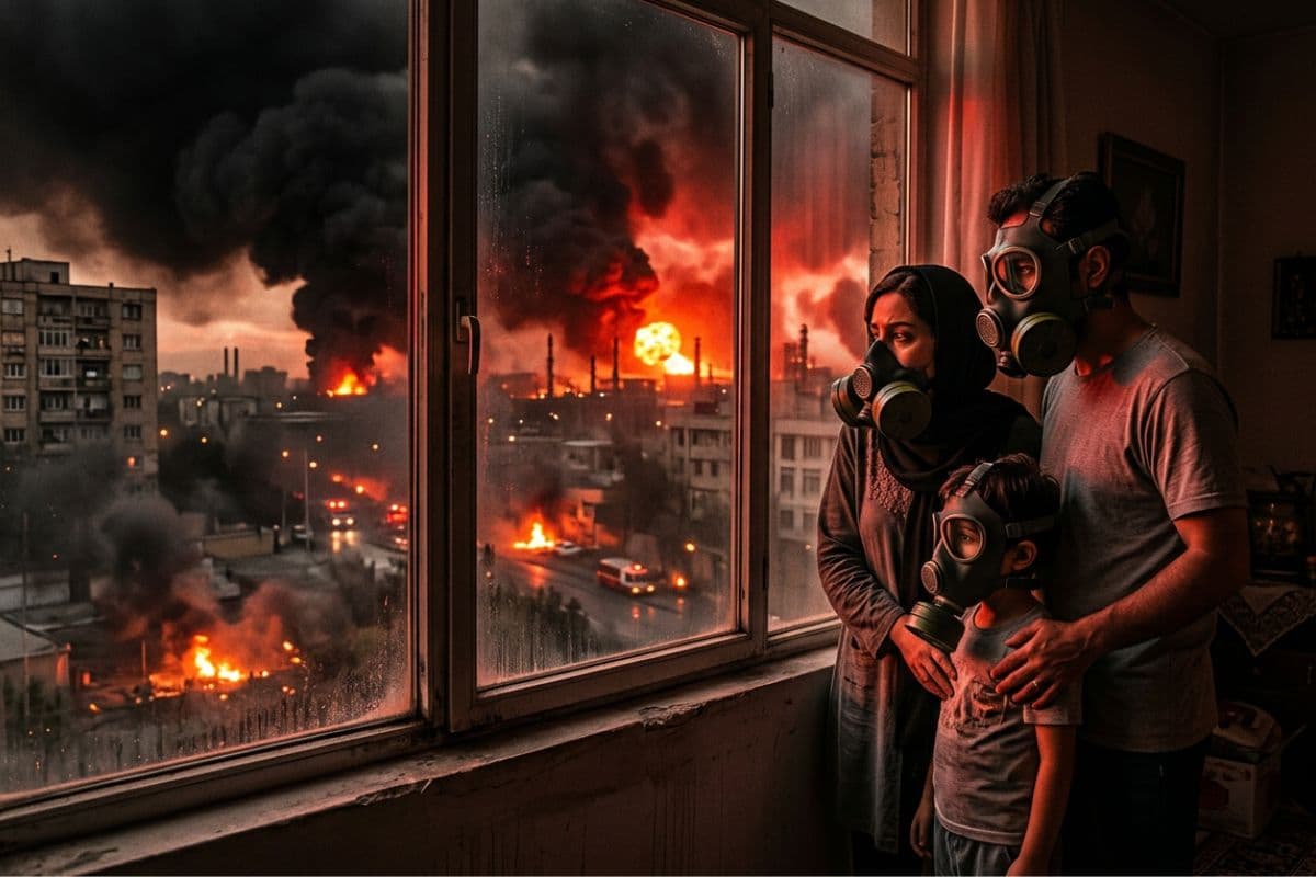 Iran: तेहरान बना ‘गैस चैंबर’, इजरायली हमले के बाद आसमान से बरस रही ‘काली मौत’