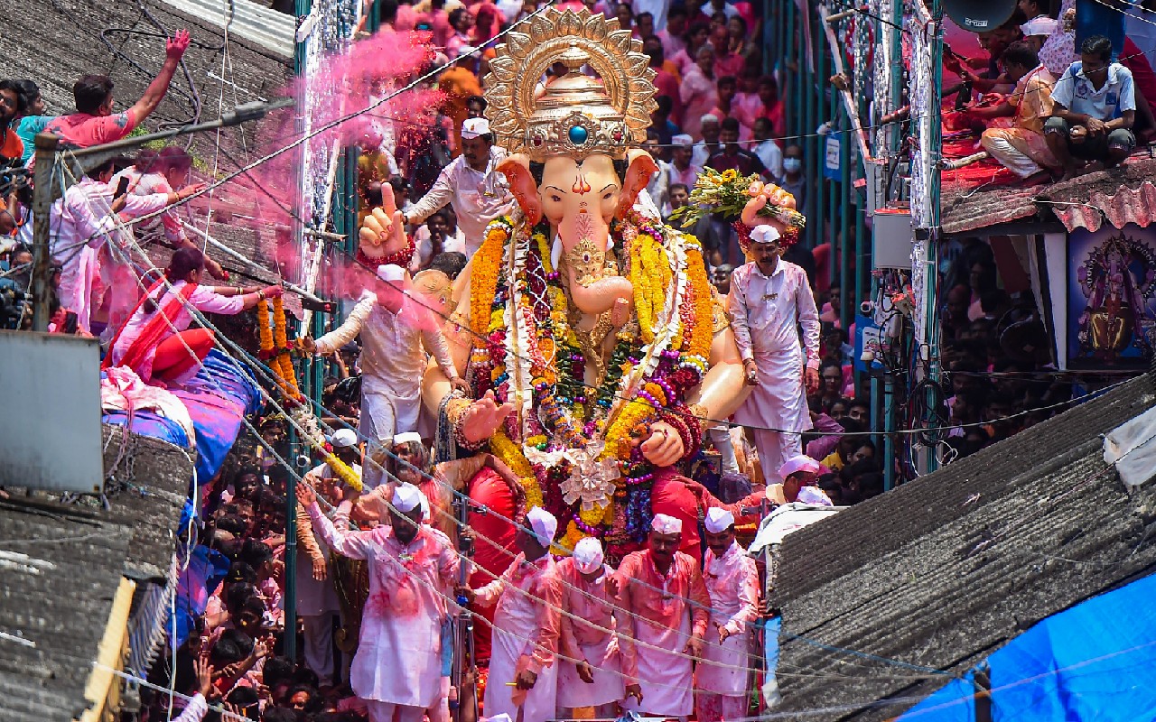 Lalbaugcha Raja 2022 Visarjan Video Live लालबाग के राजा के विसर्जन की