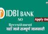 Idbi Bank So Recruitment 2023 Apply For Specialist Officer Vacancies