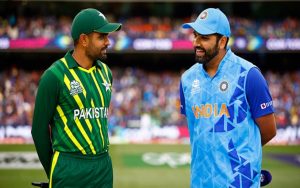 captain rohit with babar azam