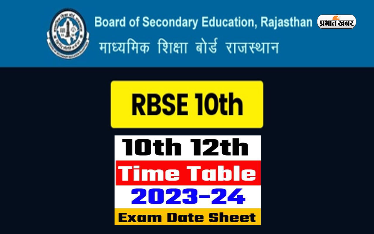 RBSE Class 10th 12th Date Sheet 2024 to be out soon