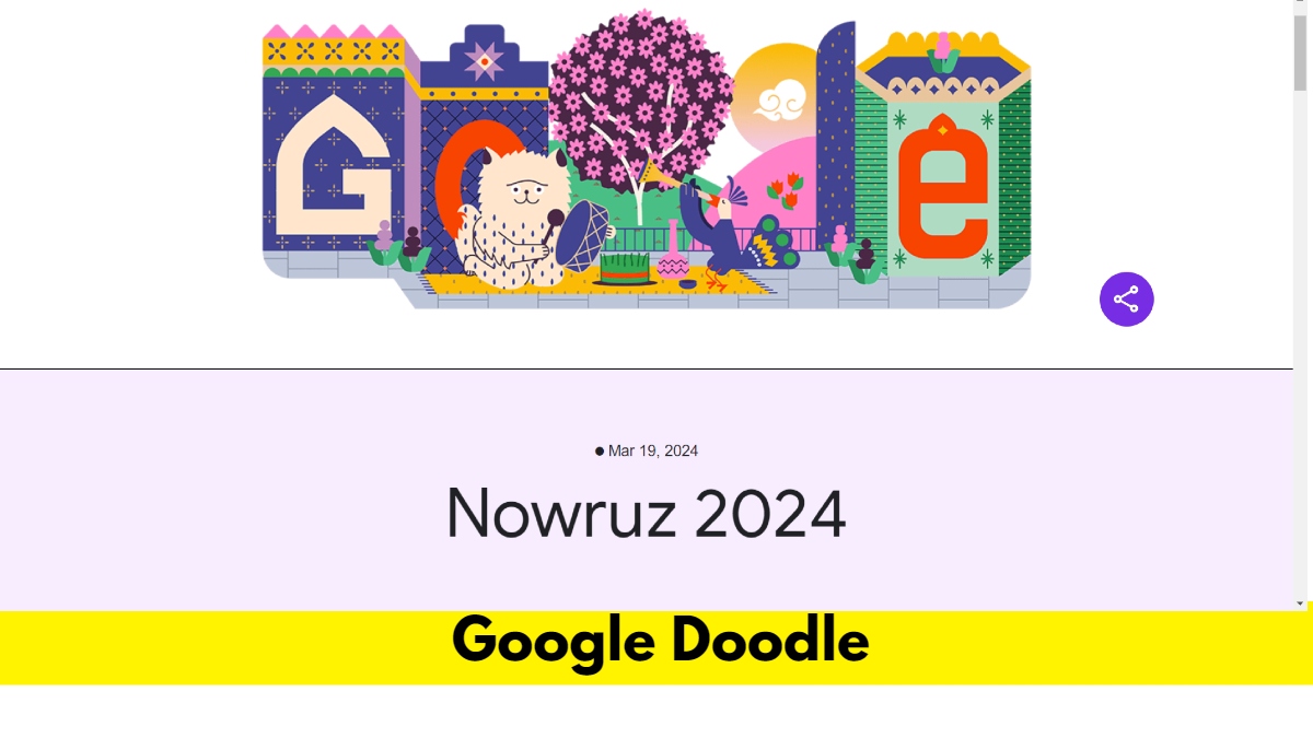 Google Doodle पारसी नव वर्ष के लिए गूगल ने बनाया नया डूडल, देखें इसमें