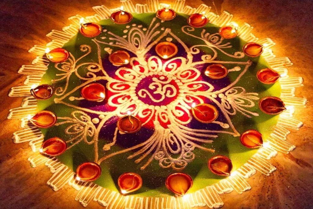 om rangoli design