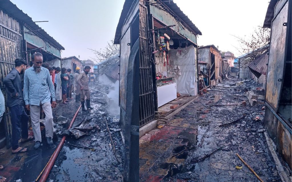 shops gutted in dhanbad