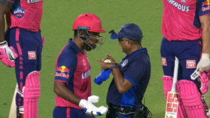 IPL 2024: Sanju Samson argument with the umpire on the field