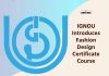 Ignou Introduces Fashion Design Certificate Course