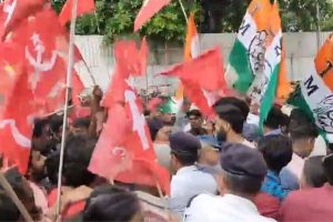 Clash between Trinamool and CPM supporters over filing of nomination