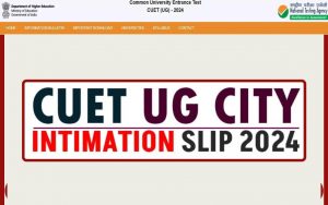 cuet ug 2024 city intimation slip