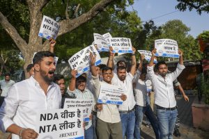 Protest over NEET-UG 2024 results