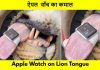 Apple Watch On Lion Toungue