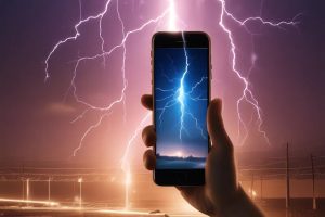 Smartphone and Lightning | AI Generated Image