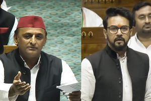 Akhilesh Yadav and Anurag Thakur