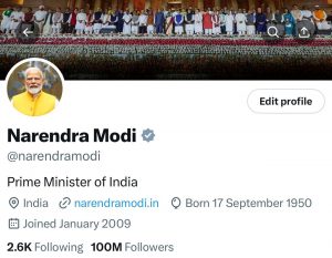 PM Modi Followers | X