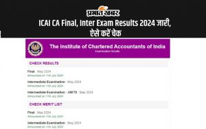 ICAI CA Final, Inter Exam Results 2024