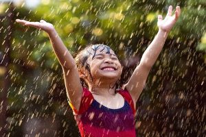 Rain Water Bathing