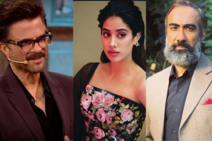 Anil kapoor, janhvi kapoor and Ranvir Shorey