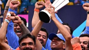 T20 World Cup final: Rahul Dravid Celebrating