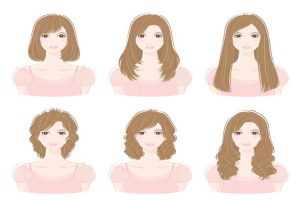 Hairstyle of the woman