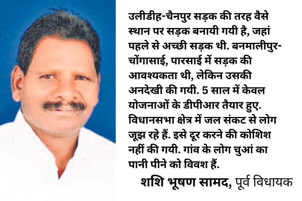 Shashi Bhushan Samad Chakradharpur Jharkhand Assembly Election