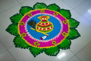 Dahi Handi Rangoli Design