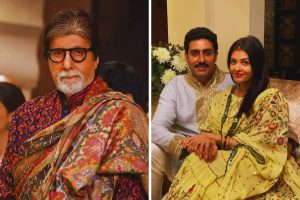 Amitabh Bachchan, Abhishek Bachchan and Aishwarya Rai