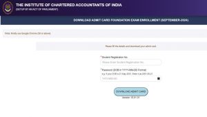 ICAI CA Foundation 2024 Admit Card Released