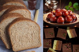 Milky Barfi and Gulab Jamun from Bread Slices