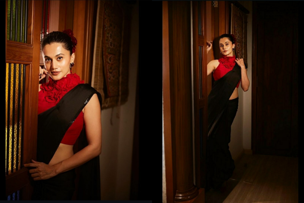 The Bold Black Saree