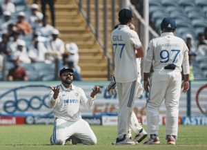 Pune: India captain Rohit Sharma and others on the third day of the second test cricket match between India and New Zealand, at the Maharashtra Cricket Association Stadium, in Pune, Saturday, Oct. 26, 2024 PTI