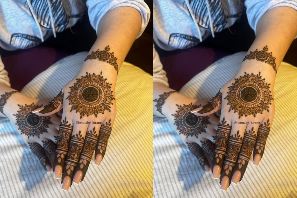 Karwa Chauth Center Mehndi Design: