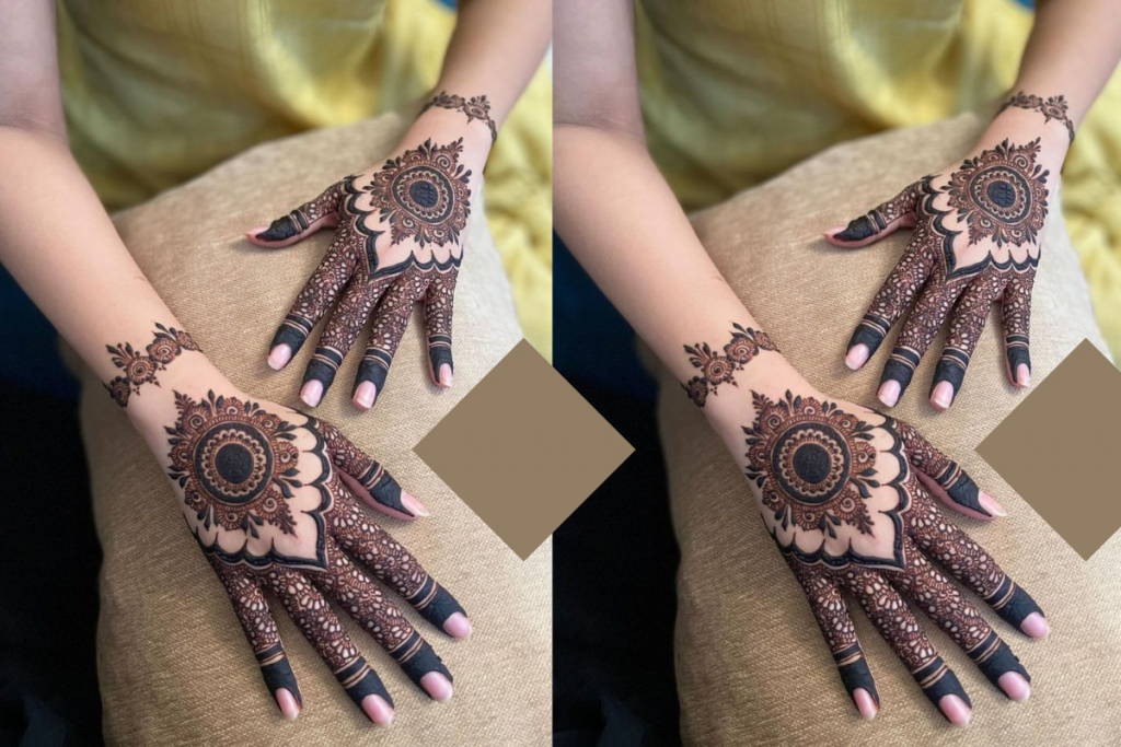 Karwa Chauth Center Mehndi Design