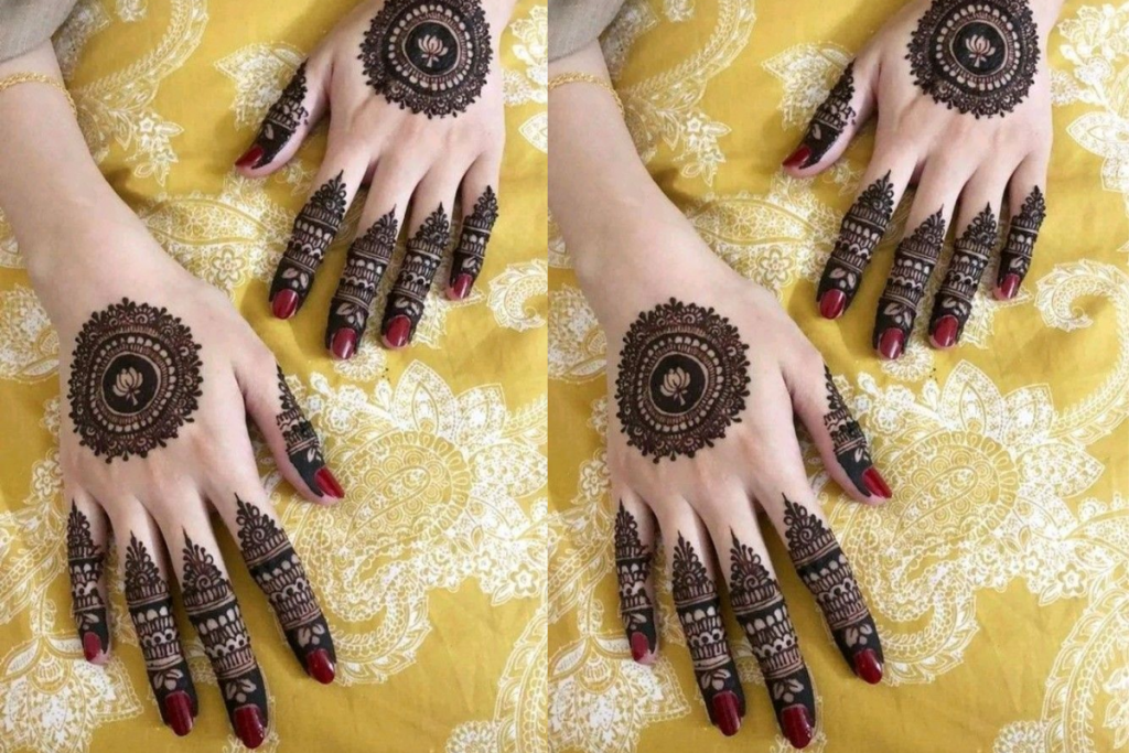 Karwa Chauth Center Mehndi Design: