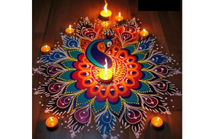 Peacock Rangoli Design: आंगन में बनायें ये मोर वाली रंगोली, पड़ोसी भी करेंगे तारीफ