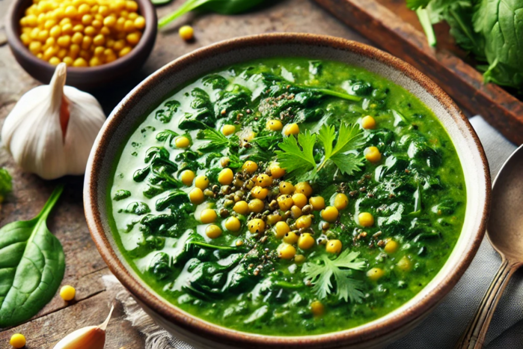 Spinach and Moong Dal Soup 1