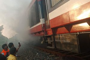 fire in DEMU train engine