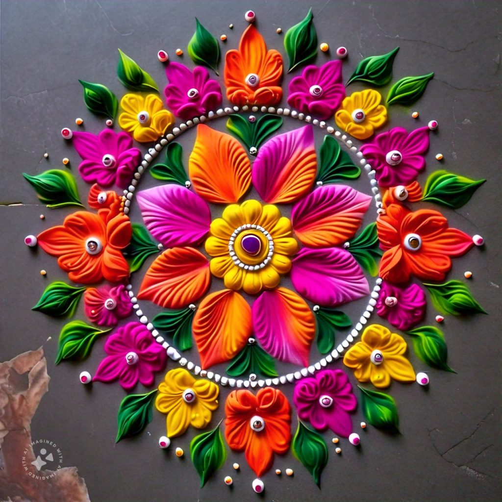 Flower Rangoli Design