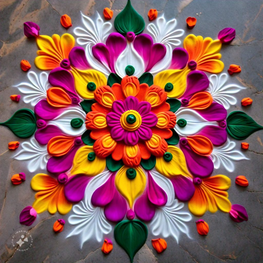 Flower Rangoli Design 2