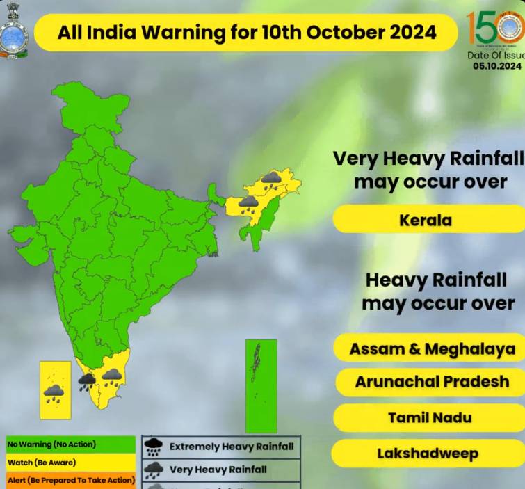 Heavy Rain In 5 States On October 11