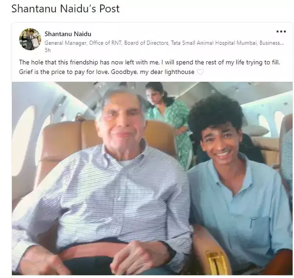 Ratan Tata Young Friend Shantanu Naidu