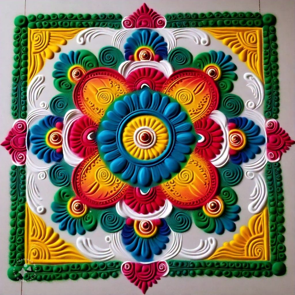 square rangoli design