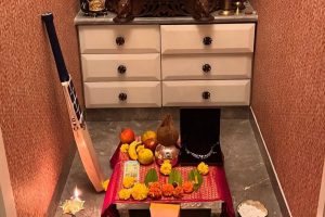 Ajinkya Rahane on Diwali Puja.