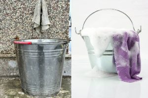 How to clean a stained bucket