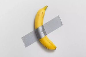 duct tape banana artwork