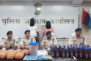 dumka police recovered ganja and alcohol