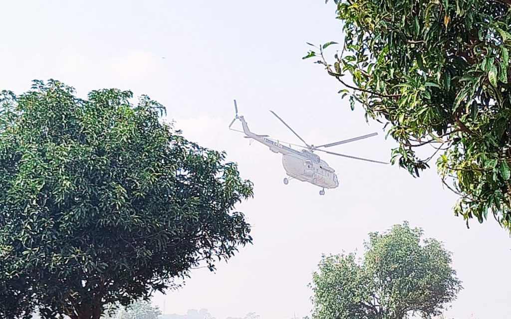 polling party departs for vote by helicopter jharkhand 1